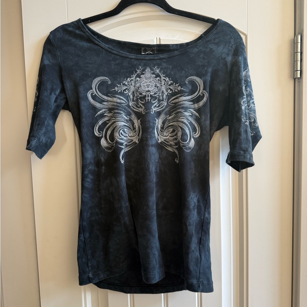 Sledge USA Y2K Size Medium Grunge Goth Tie Dye Womens Shirt